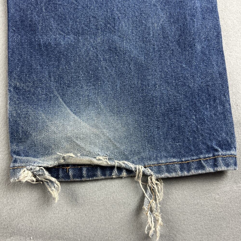 Levi’s 505 Denim Blue Jeans Mens 36x29 Casual Straight Leg Pants Medium Wash - Picture 11 of 14